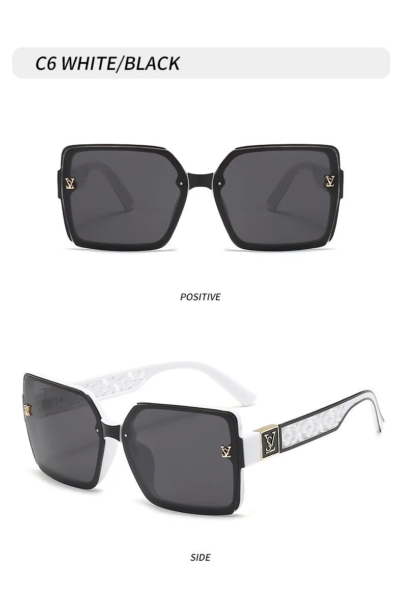 Luxury Stylish Brand Sunglasses for Women and Men Oversize Square Designer Sun Glasses Ladies Fashion Trend Eyewear UV400