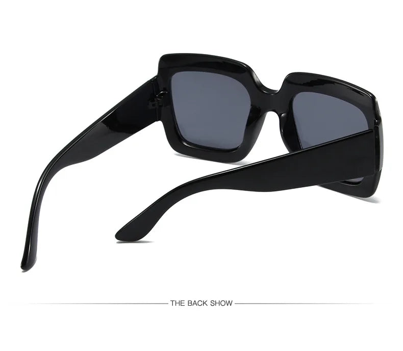 Fashion Women Oversize Sunglasses Gradient Retro Luxury Brand Designer Square Sun Glasses Female Trending Shades UV400 Eyeglas