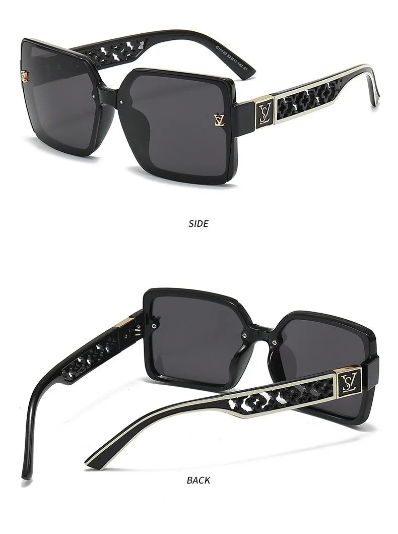 Luxury Stylish Brand Sunglasses for Women and Men Oversize Square Designer Sun Glasses Ladies Fashion Trend Eyewear UV400
