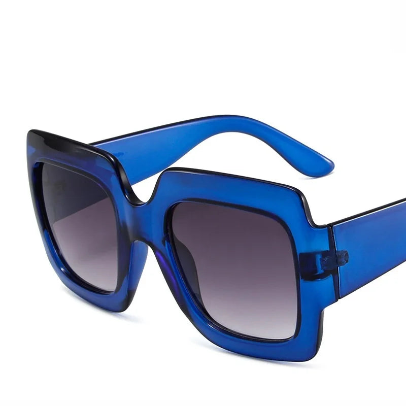 Fashion Women Oversize Sunglasses Gradient Retro Luxury Brand Designer Square Sun Glasses Female Trending Shades UV400 Eyeglas