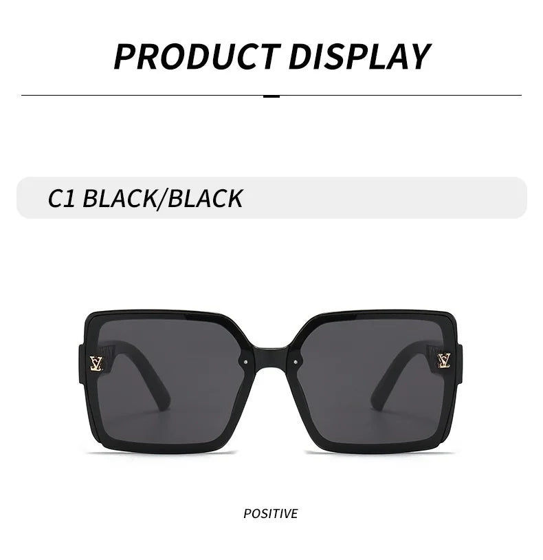 Luxury Stylish Brand Sunglasses for Women and Men Oversize Square Designer Sun Glasses Ladies Fashion Trend Eyewear UV400