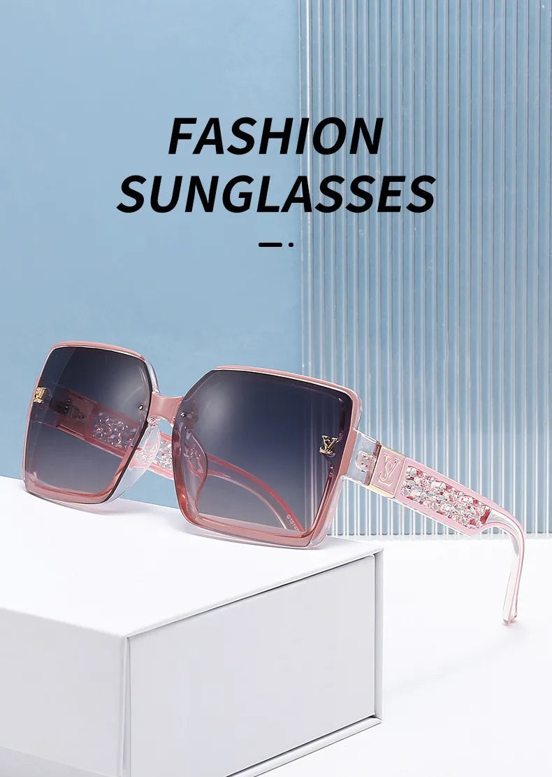 Luxury Stylish Brand Sunglasses for Women and Men Oversize Square Designer Sun Glasses Ladies Fashion Trend Eyewear UV400